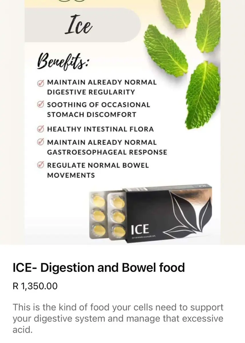 ICE Digestion bowel support supplement