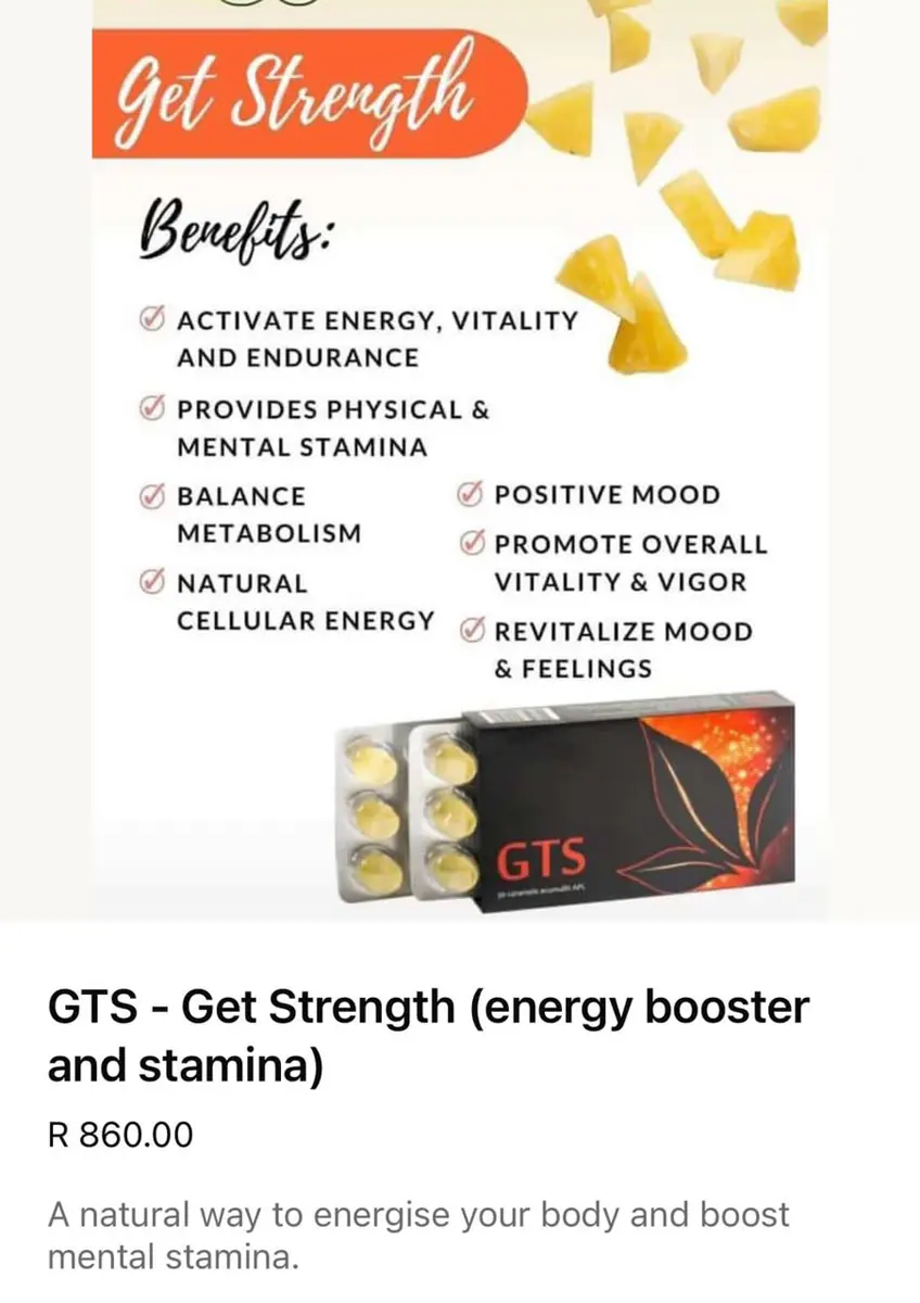 GTS Get Strength energy booster and stamina supplement