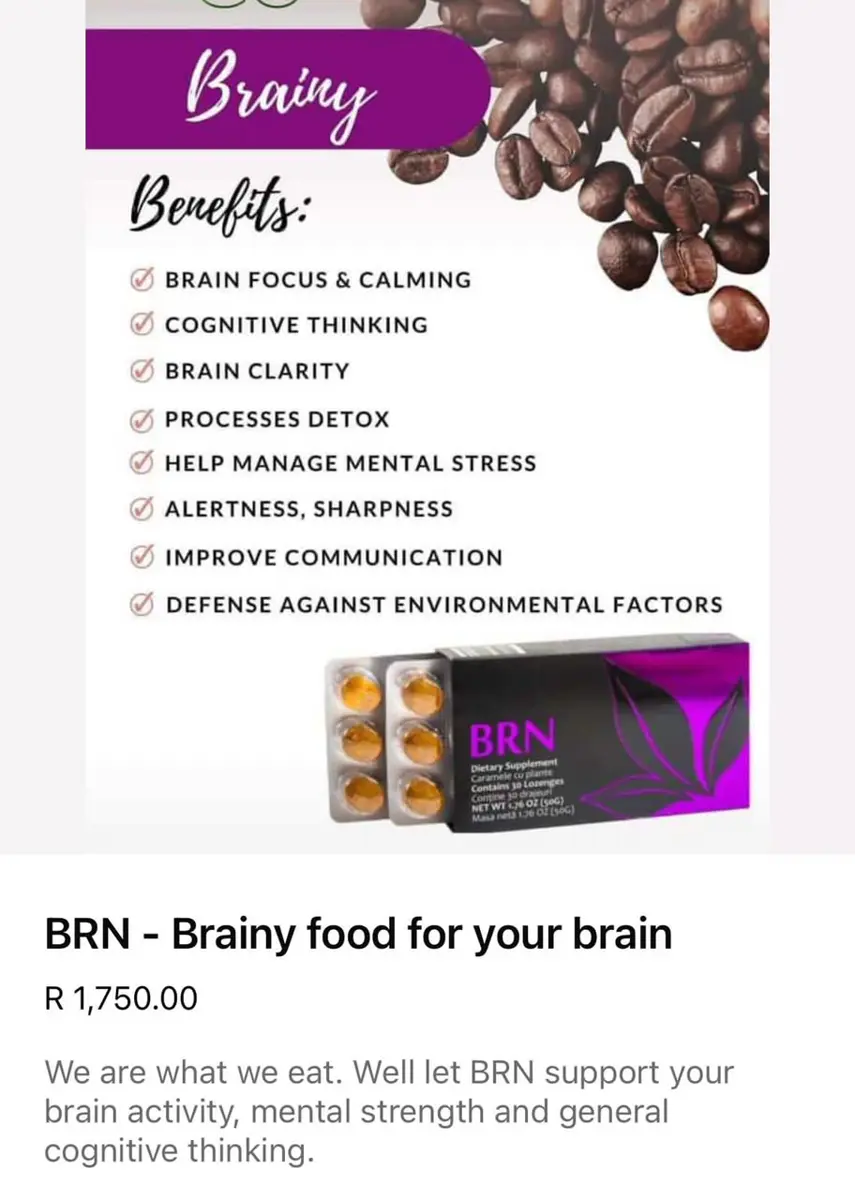 BRN Brainy cognitive and focus supplement